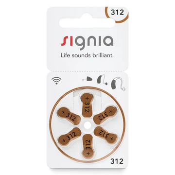 Signia size 312 Hearing Aid Batteries